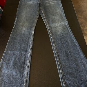 Express Blue Flare Wide Leg Jeans